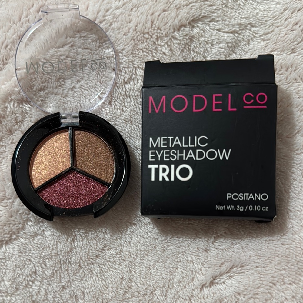 ModelCo Gold and Brown Eyeshadow Trio Metallic Finish